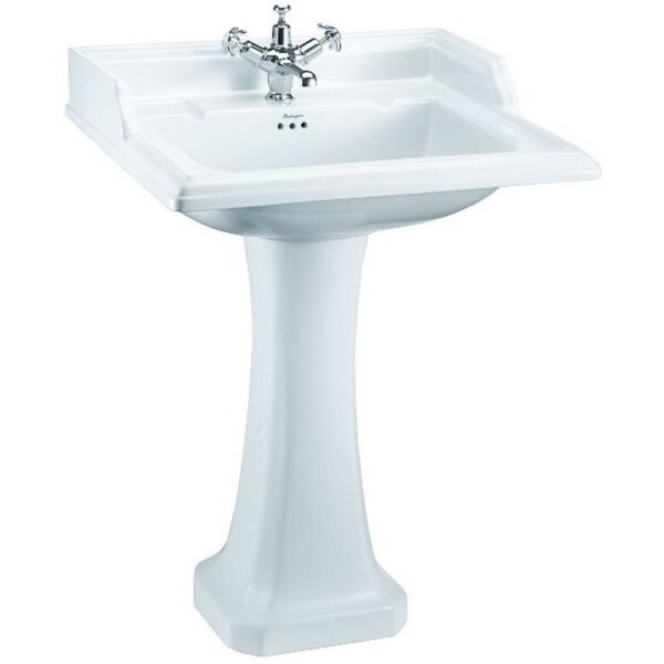 Burlington Classic tvättställ 65 cm på normalhög piedestal Burlington Classic tvättställ 65 cm på normalhög piedestal